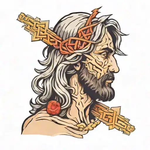 laminin jesus alpha tattoo design idea