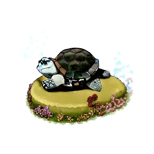 Turtle tattoo design idea