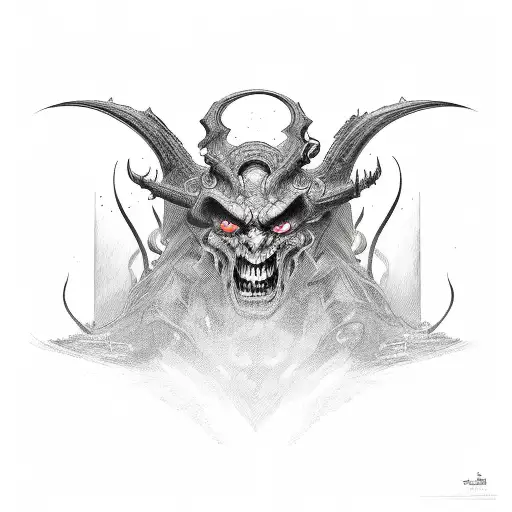 Demon tattoo design idea