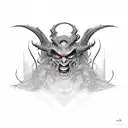 Demon tattoo design idea