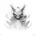 Demon tattoo design idea