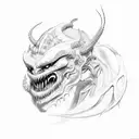 Demon tattoo design idea