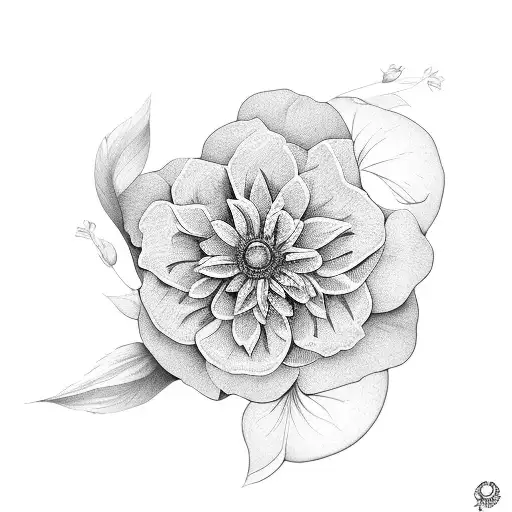 Floral Feminine Shaded Tattoo  tattoo design idea