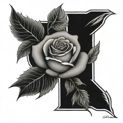 Roses 2008 roman numerals tattoo design idea