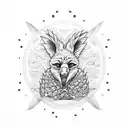pineapple U turn kangaroo  tattoo design idea