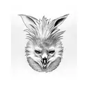 pineapple U turn kangaroo  tattoo design idea