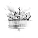 maple leaf and kangaroo  tattoo design idea