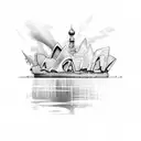 maple leaf and kangaroo  tattoo design idea