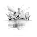 maple leaf and kangaroo  tattoo design idea