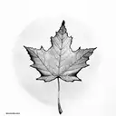 maple leaf and kangaroo  tattoo design idea