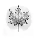 maple leaf and kangaroo  tattoo design idea