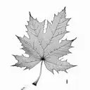 maple leaf and kangaroo  tattoo design idea