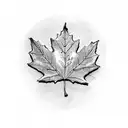 maple leaf with a kangaroo tattoo design idea