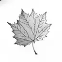 maple leaf with a kangaroo tattoo design idea