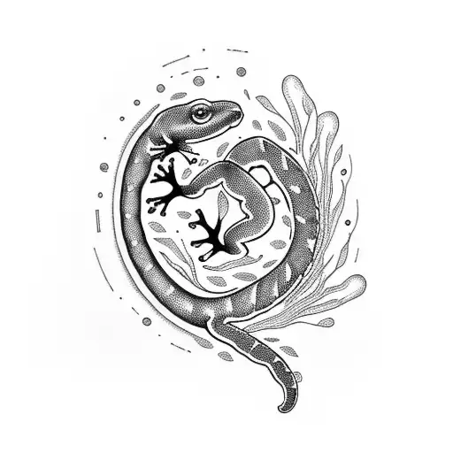 salamander  tattoo design idea
