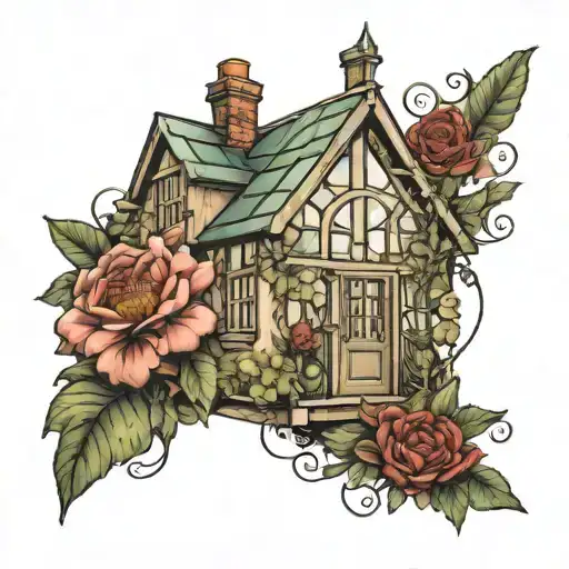 greenhouse tattoo design idea