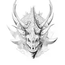 Triceratops tattoo design idea