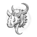 Triceratops tattoo design idea
