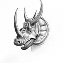 Triceratops tattoo design idea