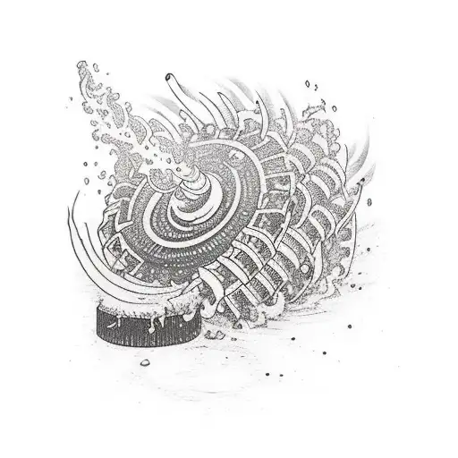 Sound boom with shovel tattoo design idea