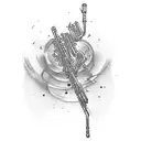 Clarinet tattoo design idea