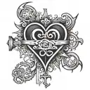 Divorce Symbol: Start the sleeve with a broken heart or shattered chain to symbolize the dissolution of your parents' ma tattoo design idea