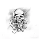 skeleton forearm tattoo design idea