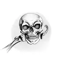 skeleton forearm tattoo design idea