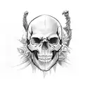 skull forearm tattoo design idea