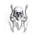 skull forearm tattoo design idea