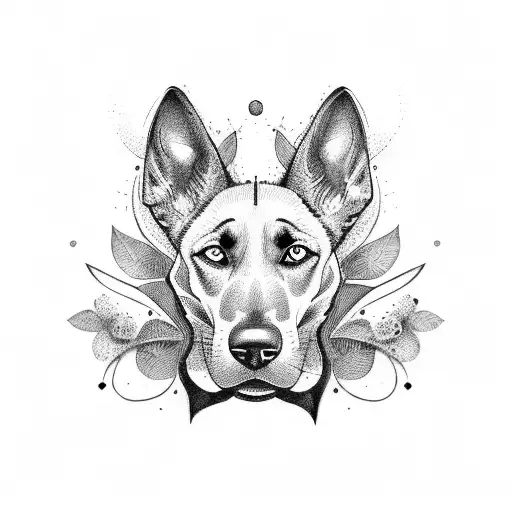 Belgian malinois  tattoo design idea