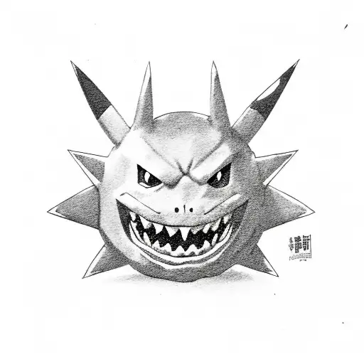 pokemon gengar tattoo design idea