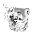 tree frog, wolf, bear, koala tottem tattoo design idea