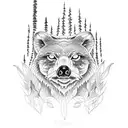 tree frog, wolf, bear, koala tottem tattoo design idea