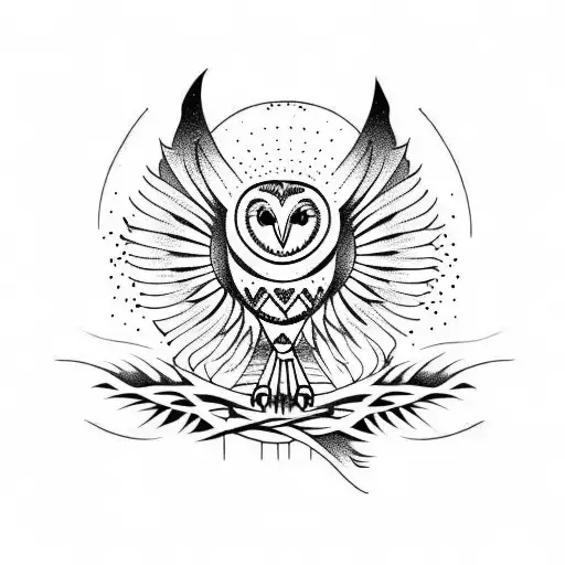 barn owl knowledge representation tattoo design idea