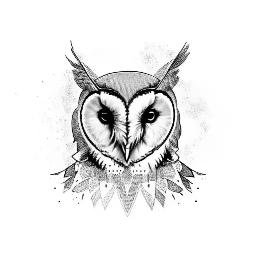 barn owl athina greek tattoo design idea