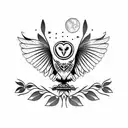 barn owl knowledge representation tattoo design idea