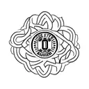 2 offset ohio state buckeye leafs in circles with complimentary arm band tattoo design idea