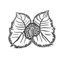 2 offset ohio state buckeye leafs in circles with complimentary arm band tattoo design idea