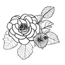 2 offset ohio state buckeye leafs in circles with complimentary arm band tattoo design idea