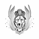special Forces green berets k-9 tattoo design idea