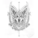 special Forces green berets k-9 tattoo design idea