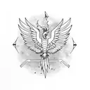 Phoenix over Pluto with a scorpio tattoo design idea