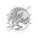Phoenix over Pluto with a scorpio tattoo design idea