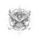 Phoenix over Pluto with a scorpio tattoo design idea