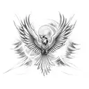 Phoenix over scorpio  tattoo design idea