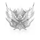 Phoenix over scorpio  tattoo design idea