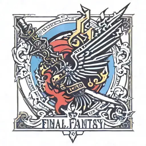 final fantasy 7 logo tattoo design idea