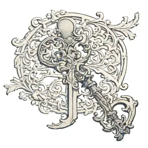 anima vestra and a key tattoo design idea