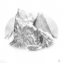Mountain Scene tattoo design idea